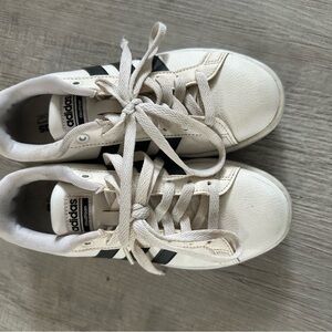 Adidas Women’s  White and Black Sneakers